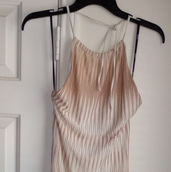 Forever 21 Abstract Print Maxi Dress In Ivory/Tan Size M - Picture 1 of 7